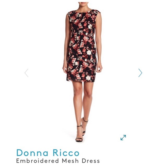 Donna Ricco Dresses & Skirts - Donna Ricco
Embroidered Mesh Dress